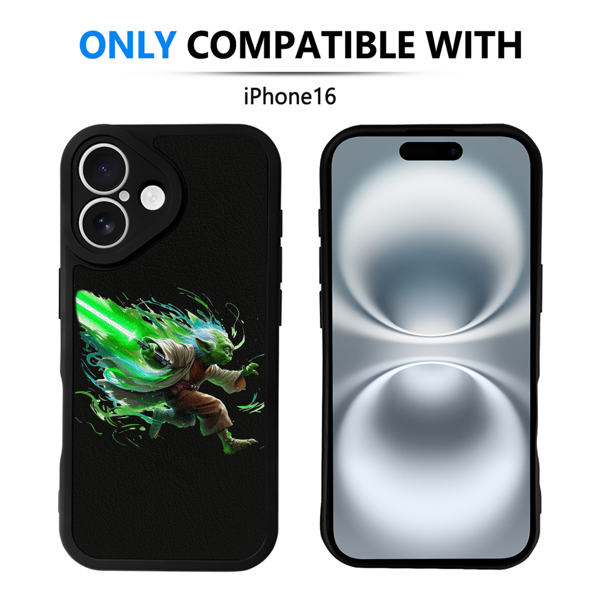 （画像用） スター・ウォーズ Star Wars 【iPhone 16シリーズ対応】シリコンスマホケース（レザー調） 材質：シリコン